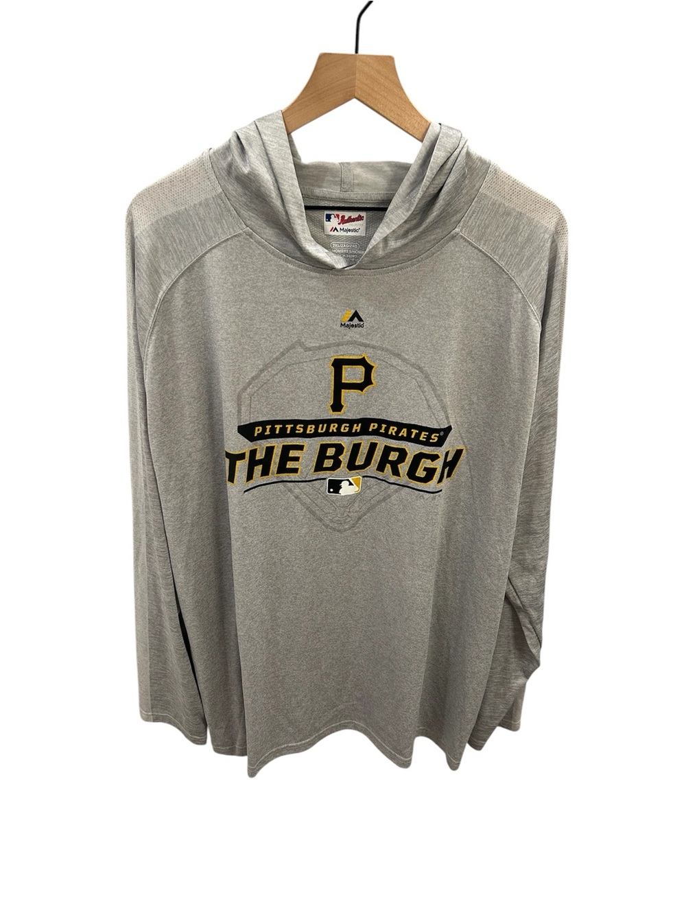 Majestic Pittsburgh Pirates “The Burgh” Hooded Performance Sweatshirt Men’s 2XL